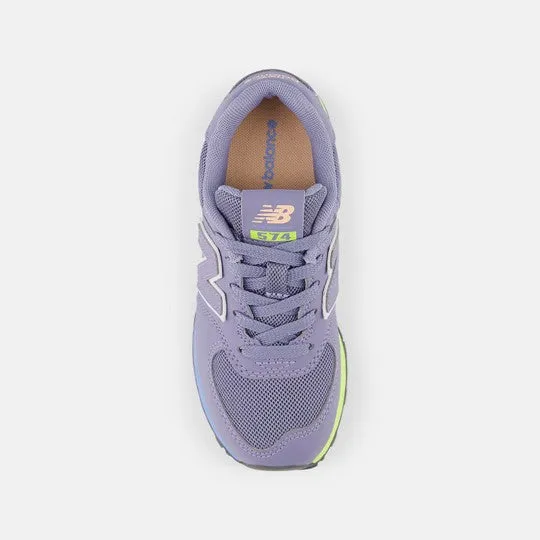 574 Kid's Athletic Sneaker - Astral Purple with Clear Yellow