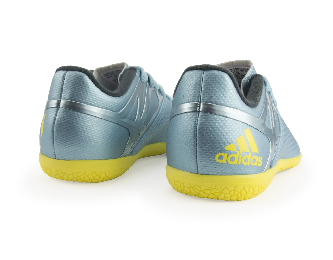 adidas Kids Messi 15.3 Indoor Soccer Shoes  Matte Ice Metallic/Bright Yellow/Black