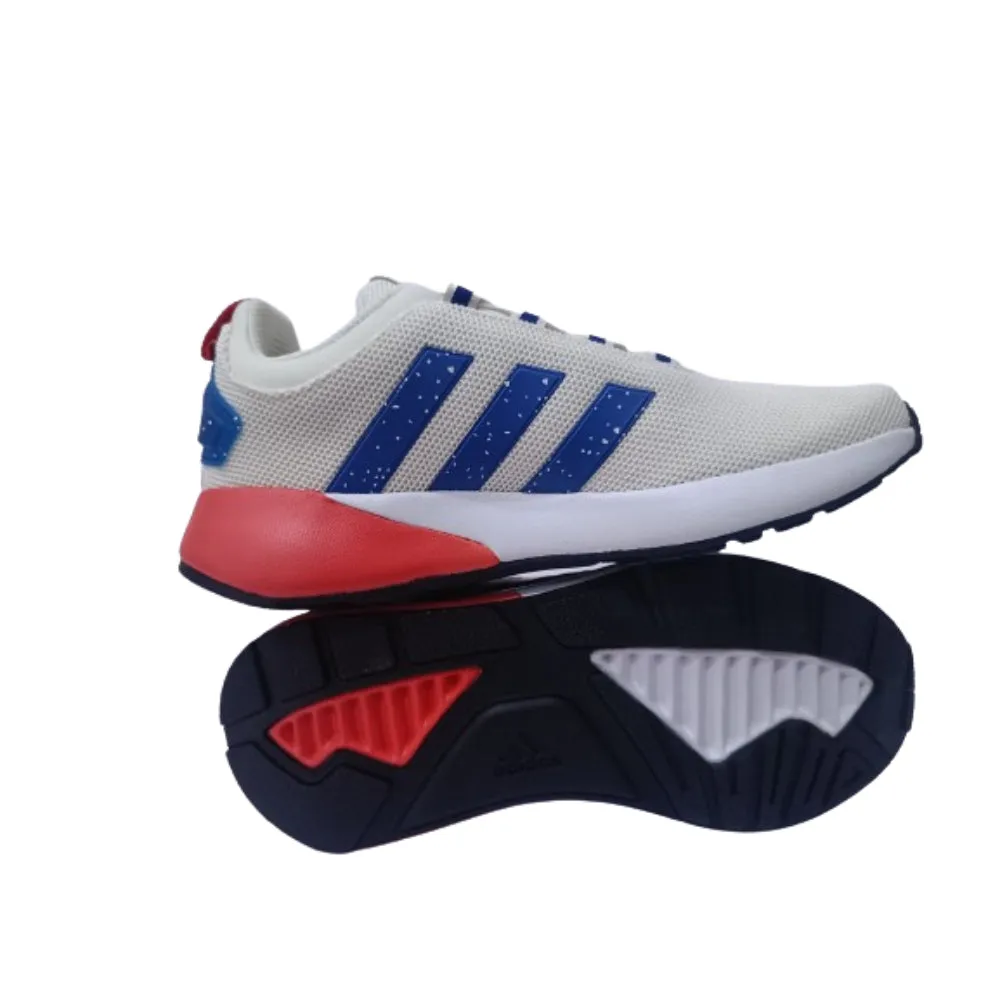 Adidas Men's Dashbomb Running Shoe (Off White/Blue/Red)