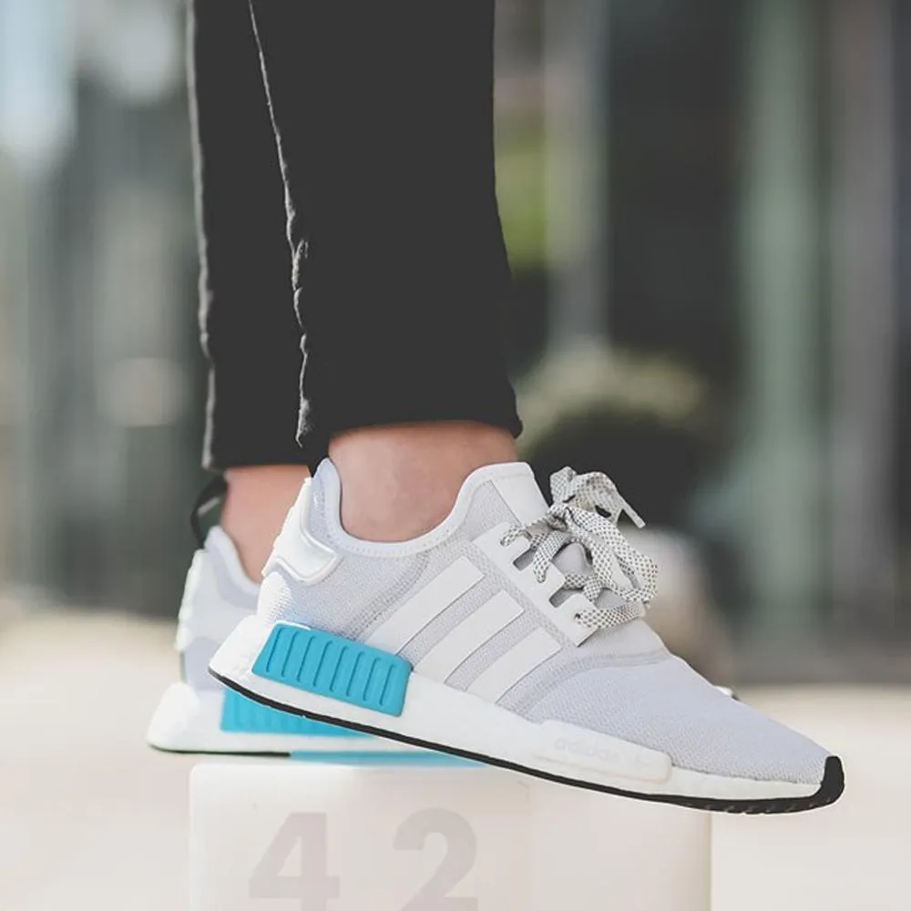 Adidas NMD_R1 Reflective White-Bright Cyan