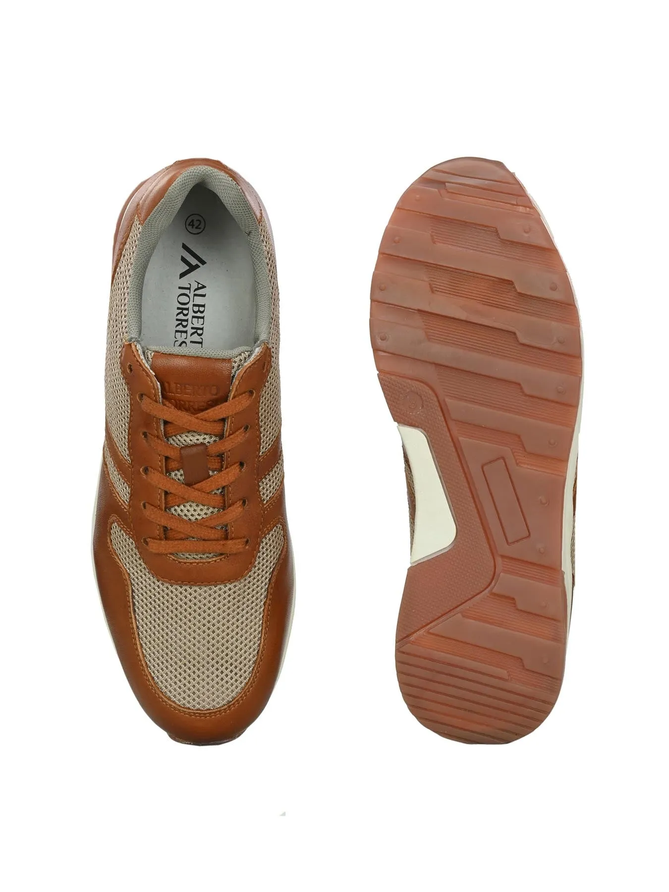 Alberto Torresi Genuine Leather 569 Tan Sneakers