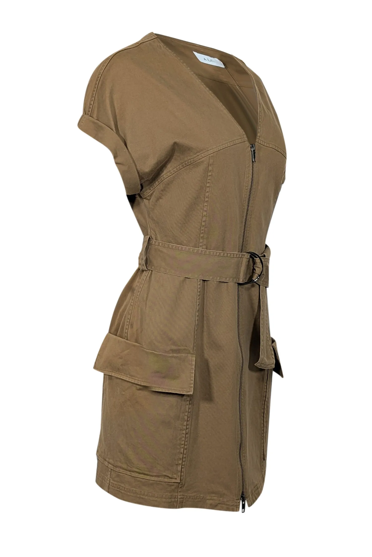 A.L.C. - Light Brown Twill Shift Dress Sz 8