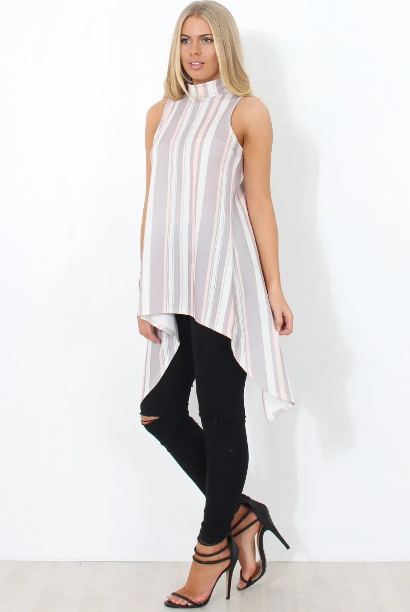 Alli Pink Split Back Top