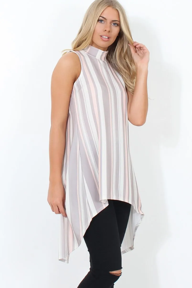 Alli Pink Split Back Top