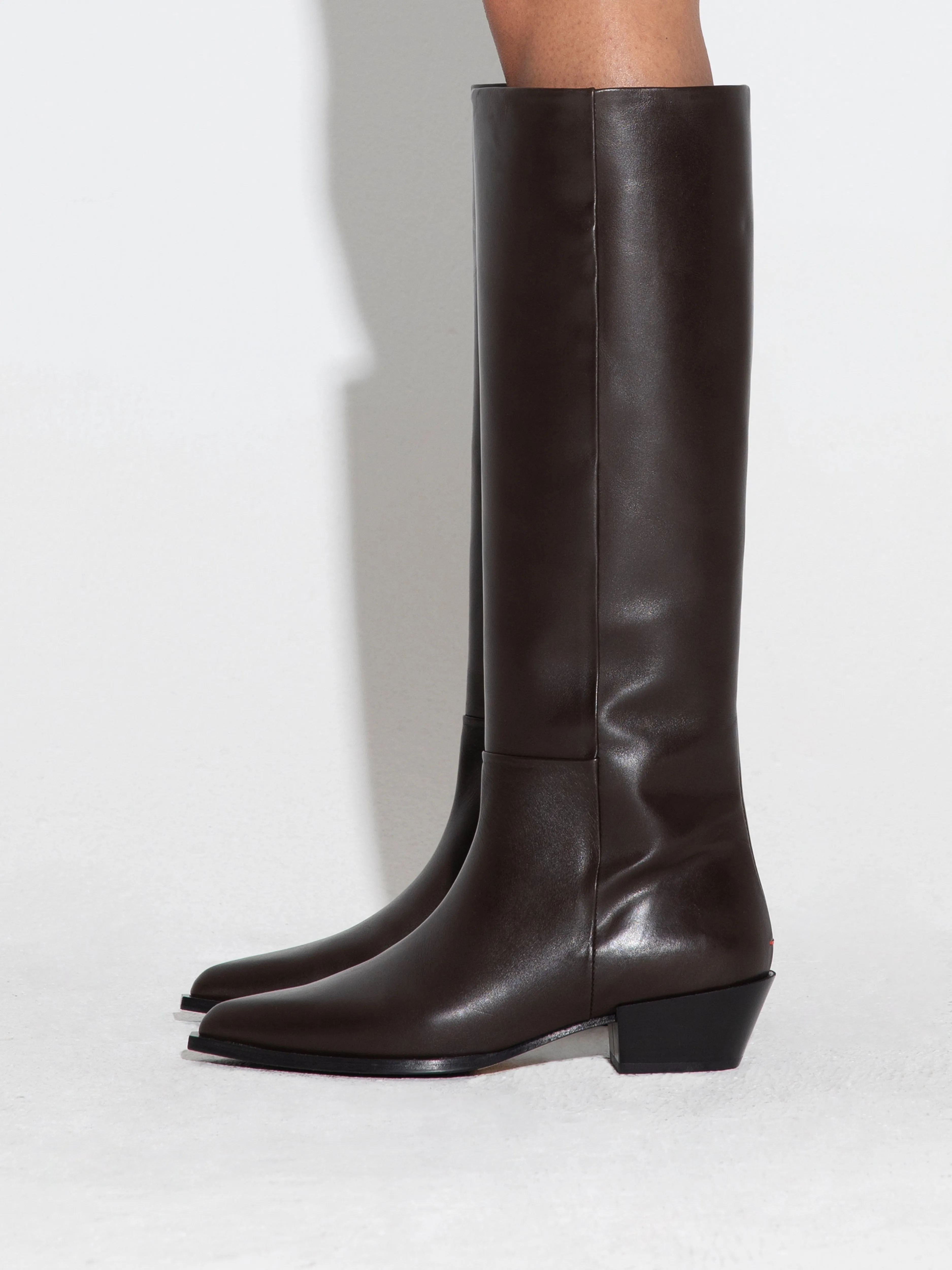 Arla Leather Cowboy Knee-High Boots