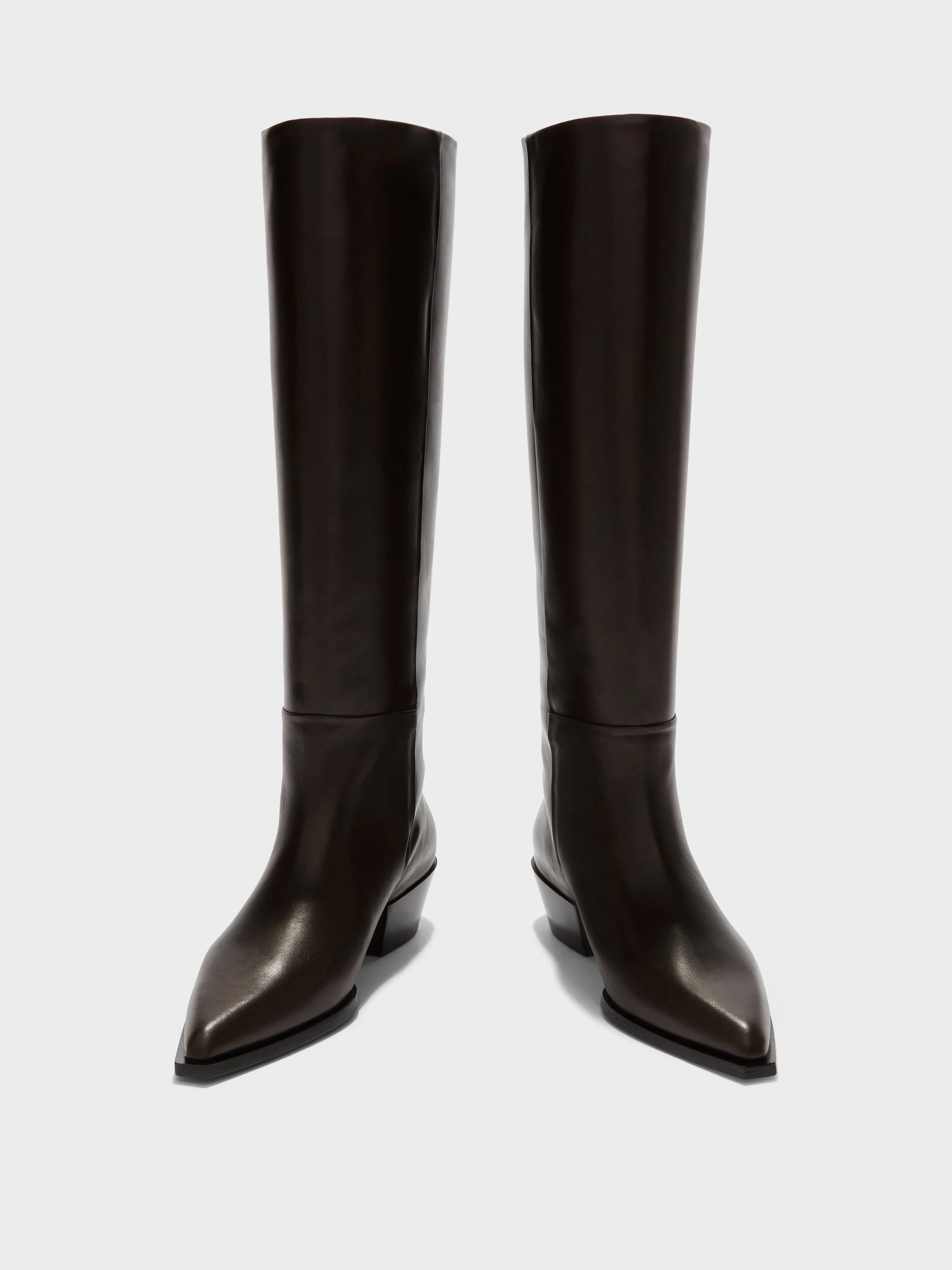 Arla Leather Cowboy Knee-High Boots