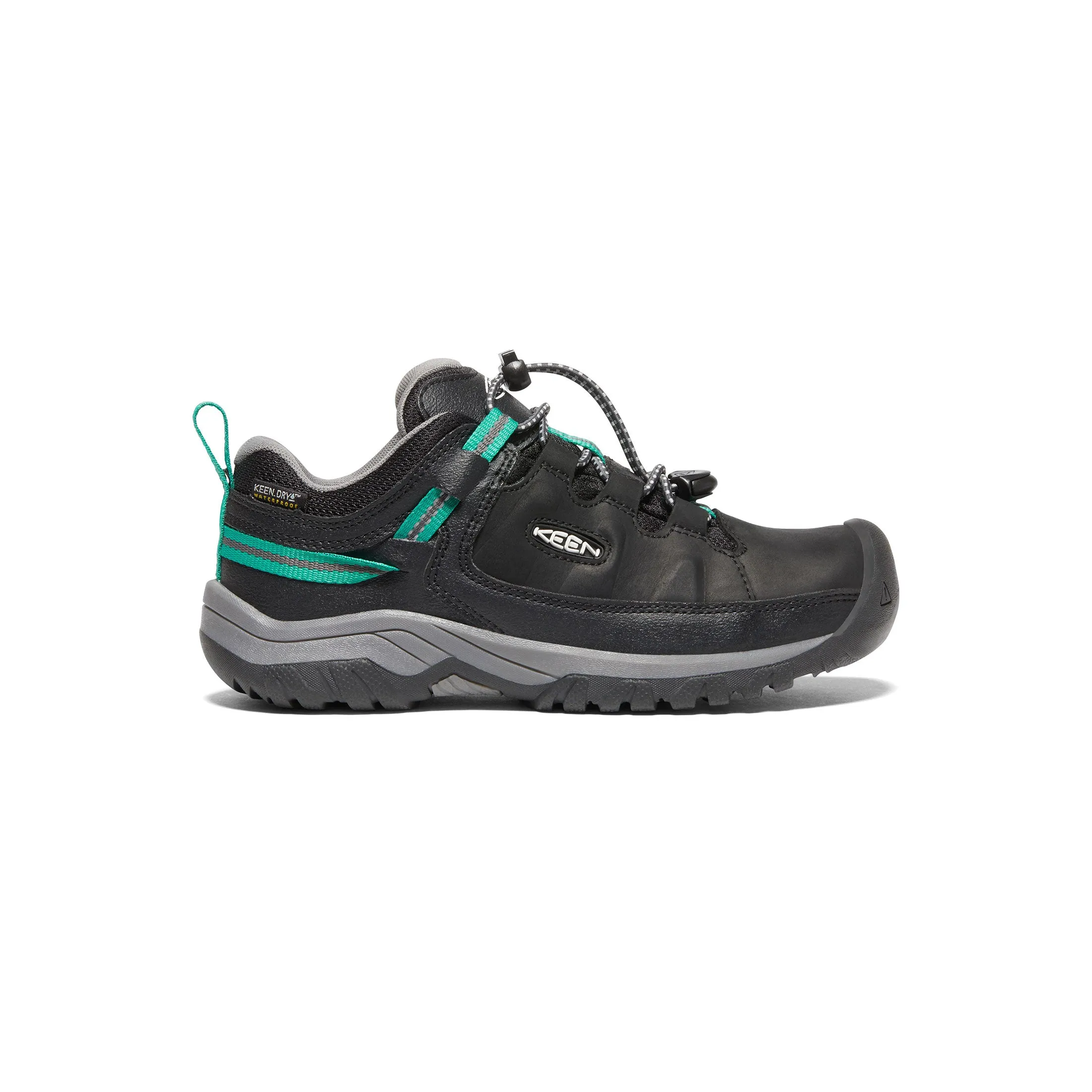 Big Kids’ Targhee Low Waterproof Shoe Black Star/White