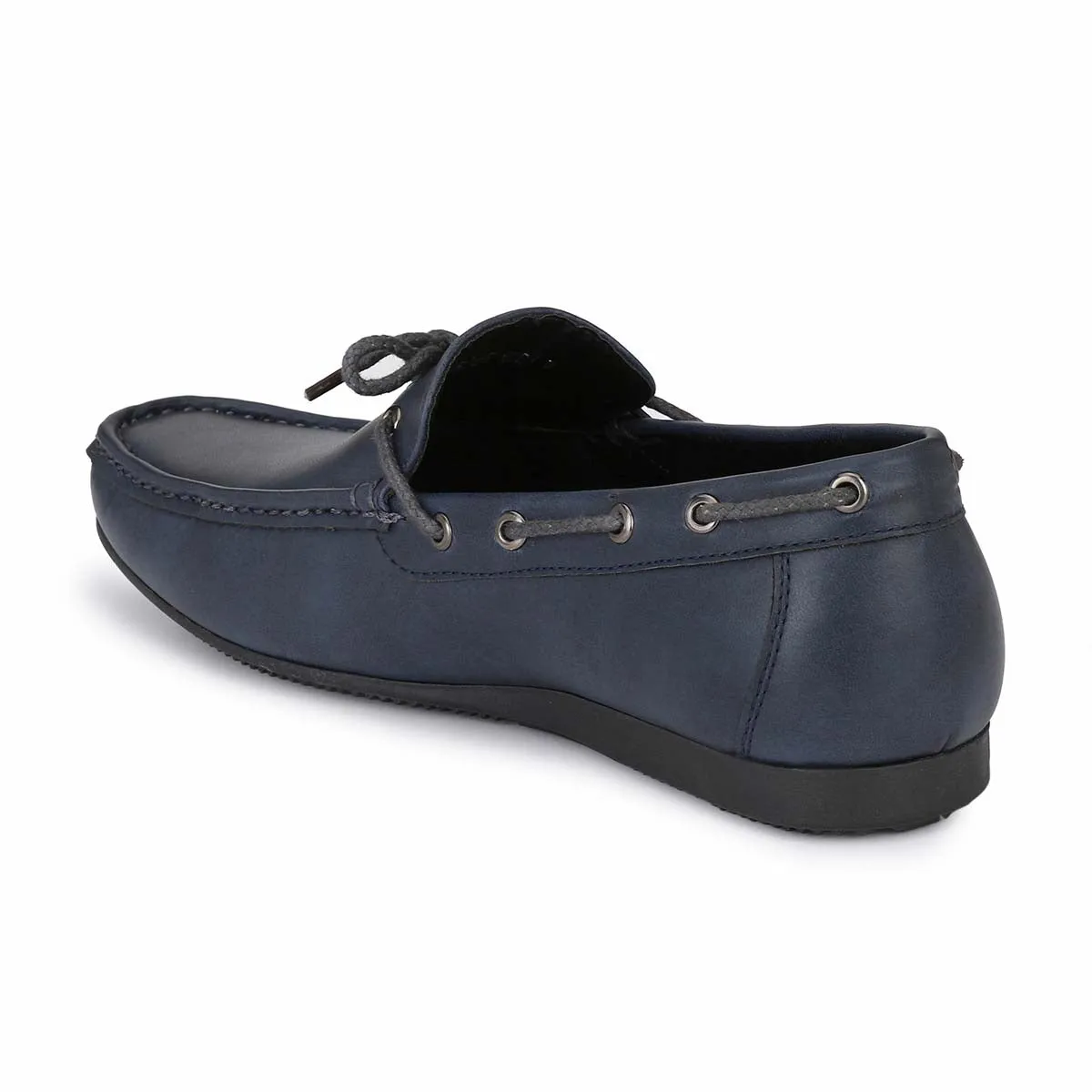 Blue Casual Bow Loafers