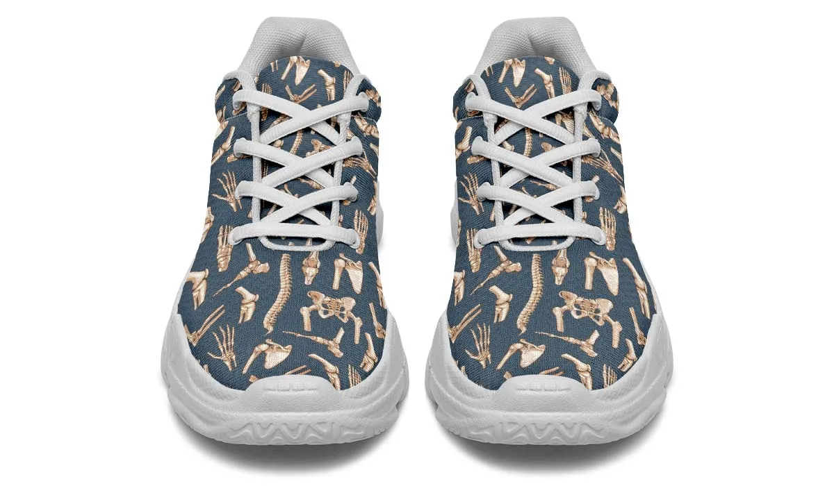 Bone Pattern Chunky Sneakers