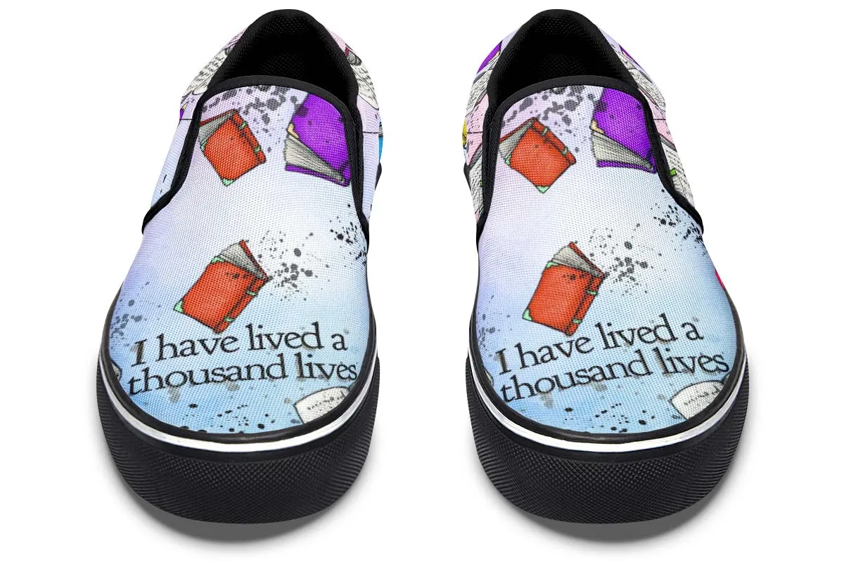 Book Reader Slip-On Shoes