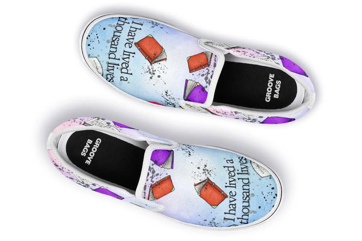 Book Reader Slip-On Shoes