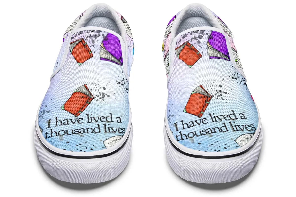 Book Reader Slip-On Shoes