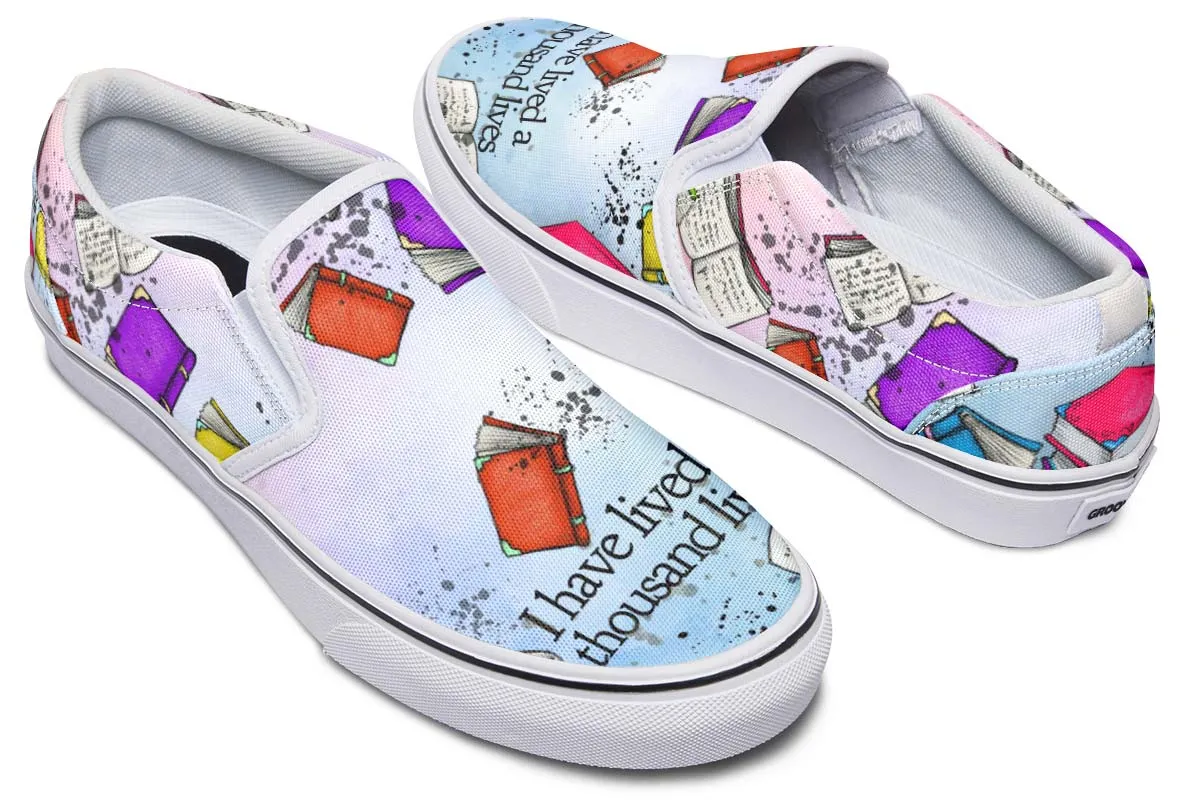 Book Reader Slip-On Shoes