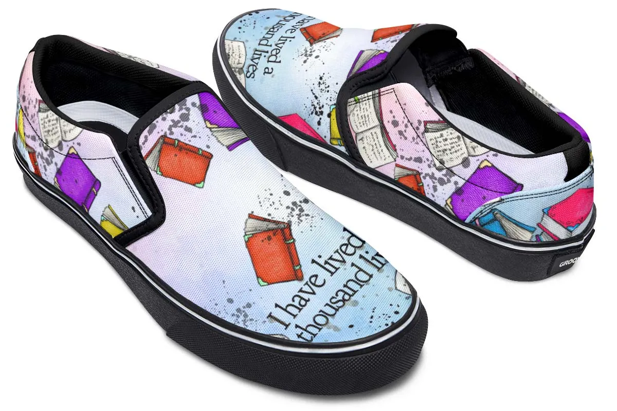 Book Reader Slip-On Shoes