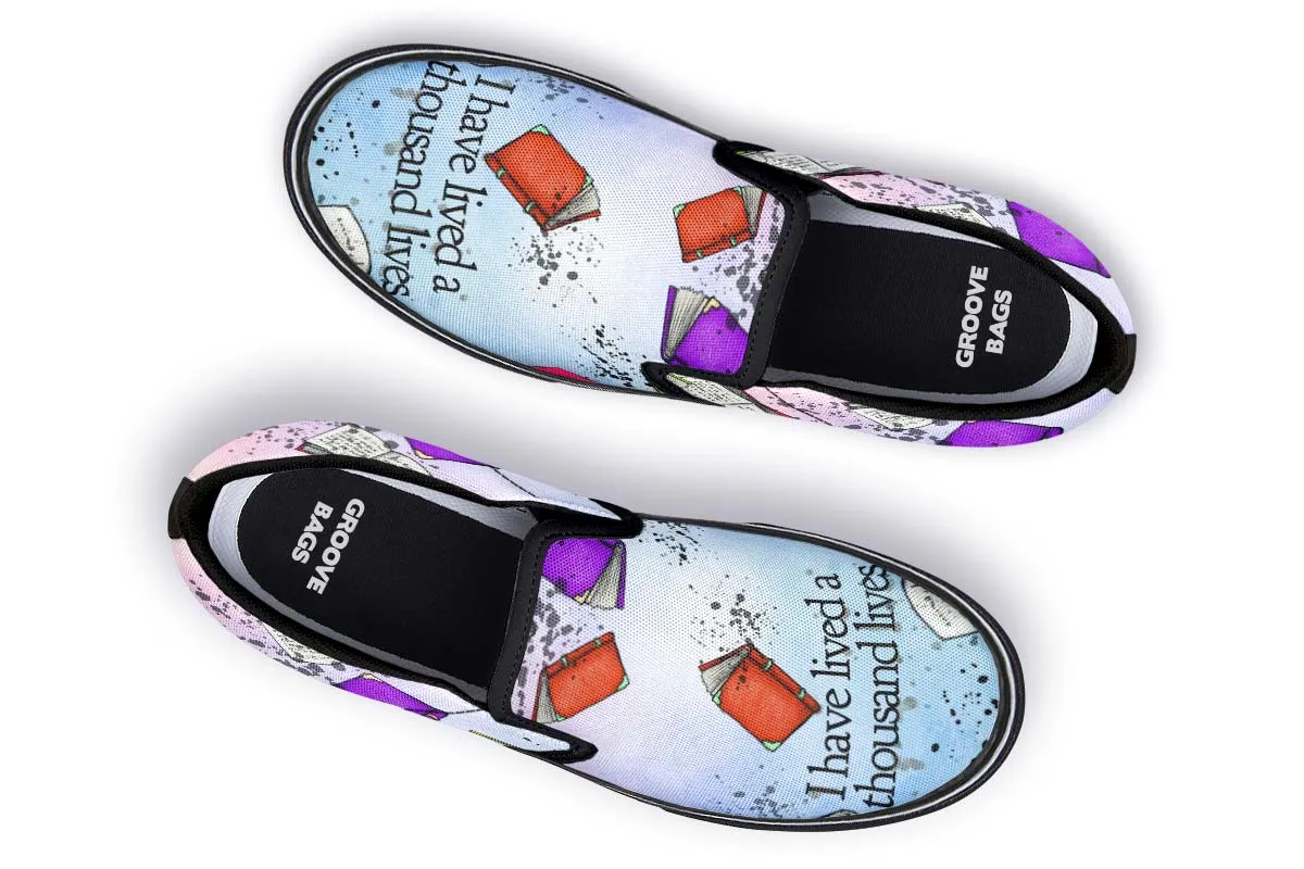 Book Reader Slip-On Shoes