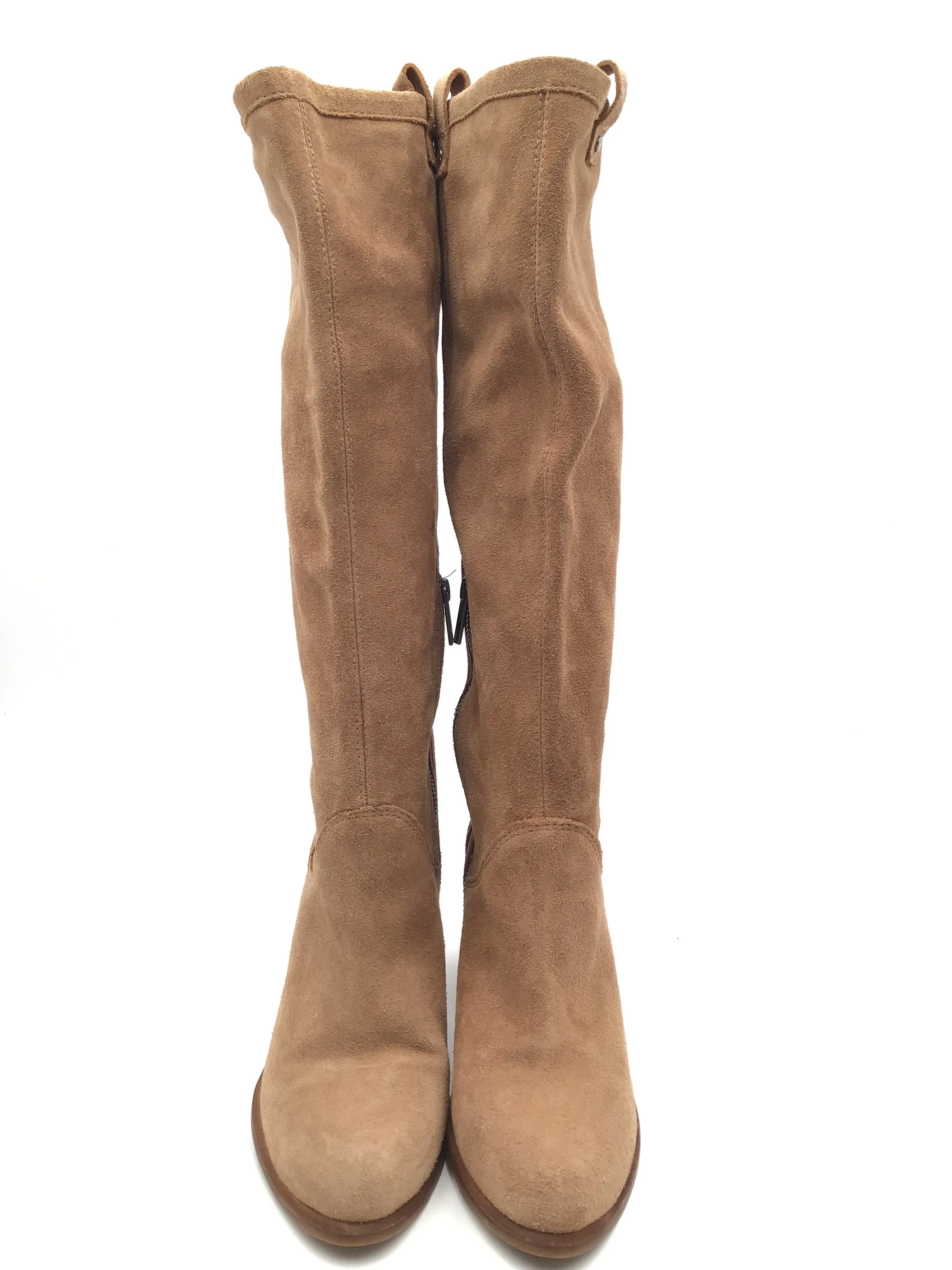 Boots Knee Heels By Ugg In Tan, Size: 9