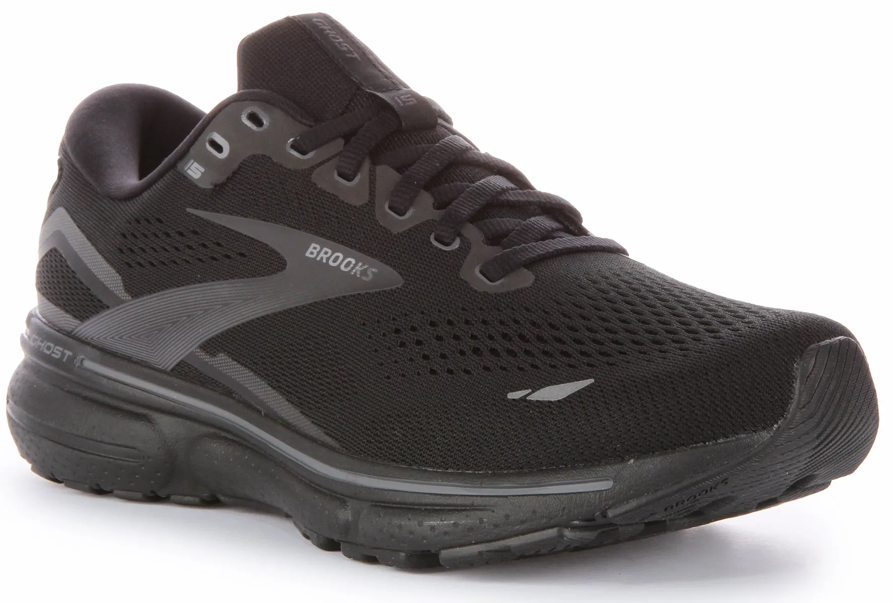 Brooks Ghost 15 In Black Black Medium Width For Men