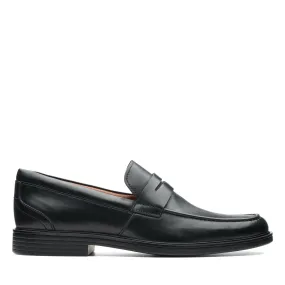 Clarks Un Aldric Step Black Leather