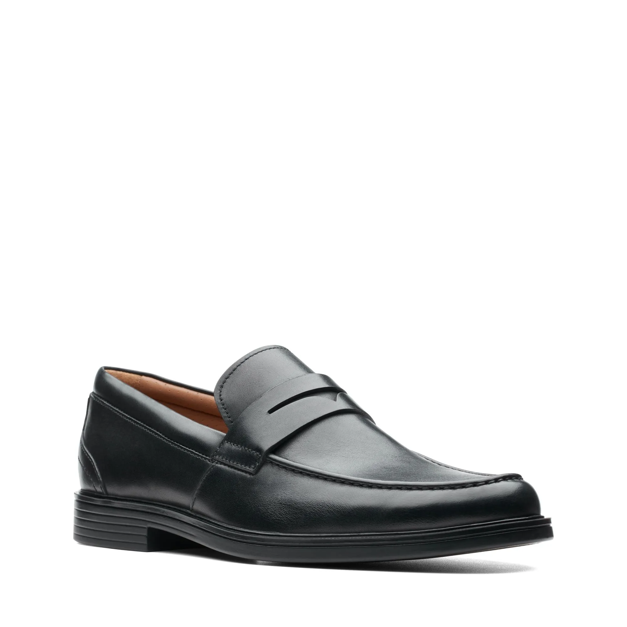 Clarks Un Aldric Step Black Leather