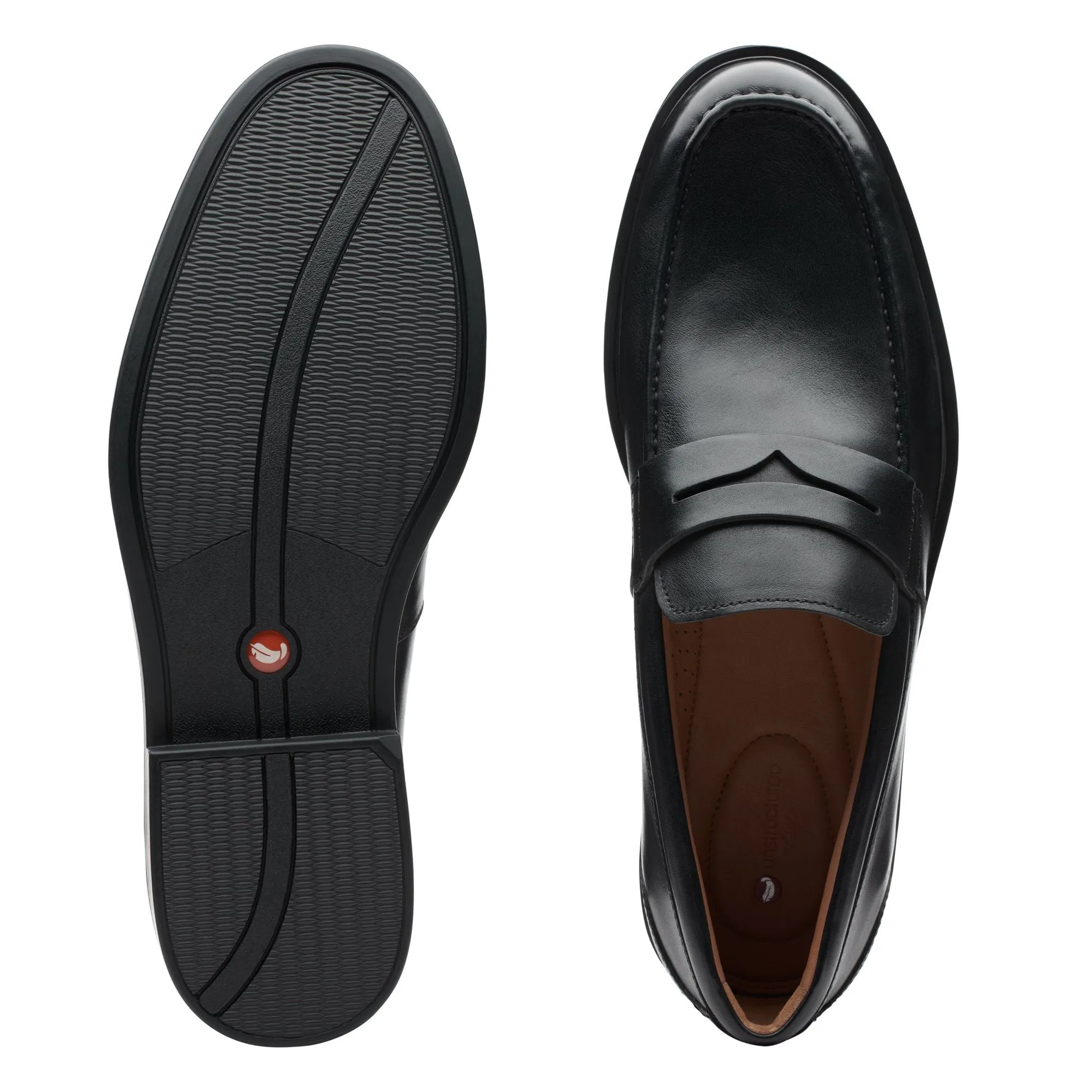 Clarks Un Aldric Step Black Leather