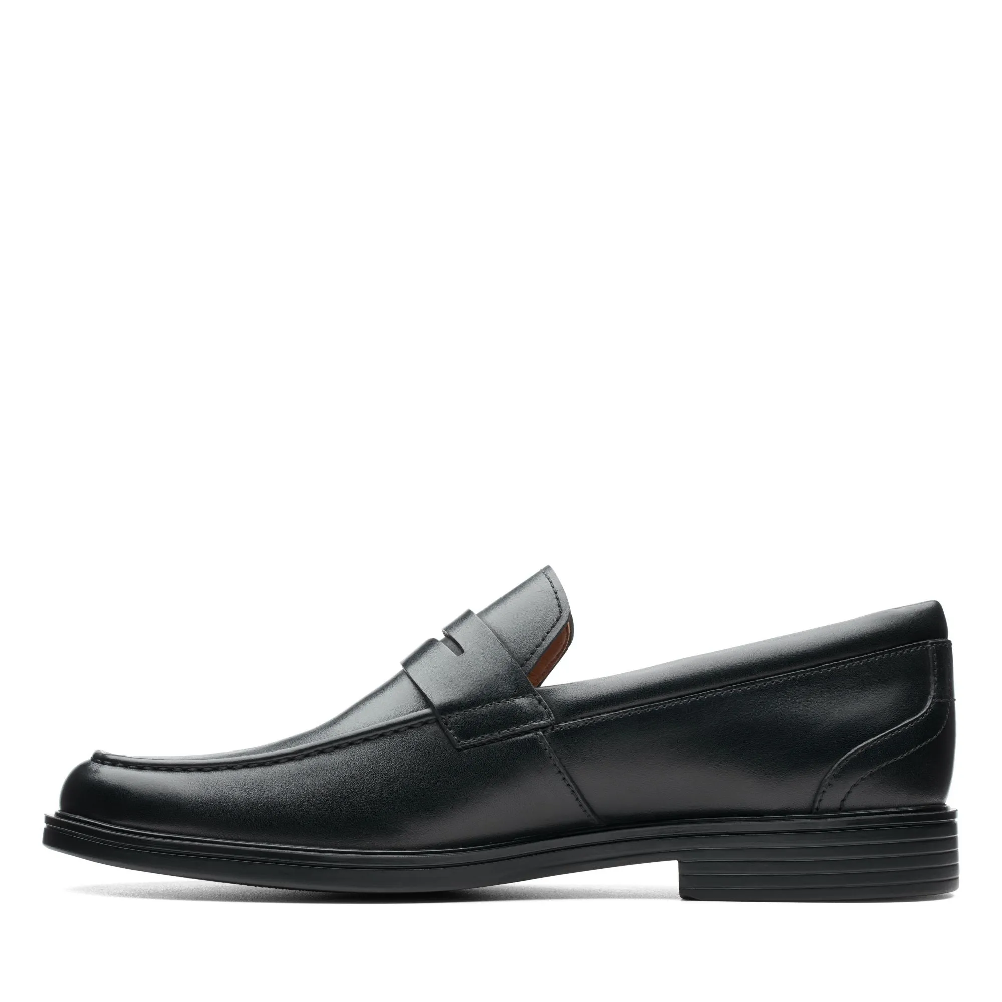 Clarks Un Aldric Step Black Leather