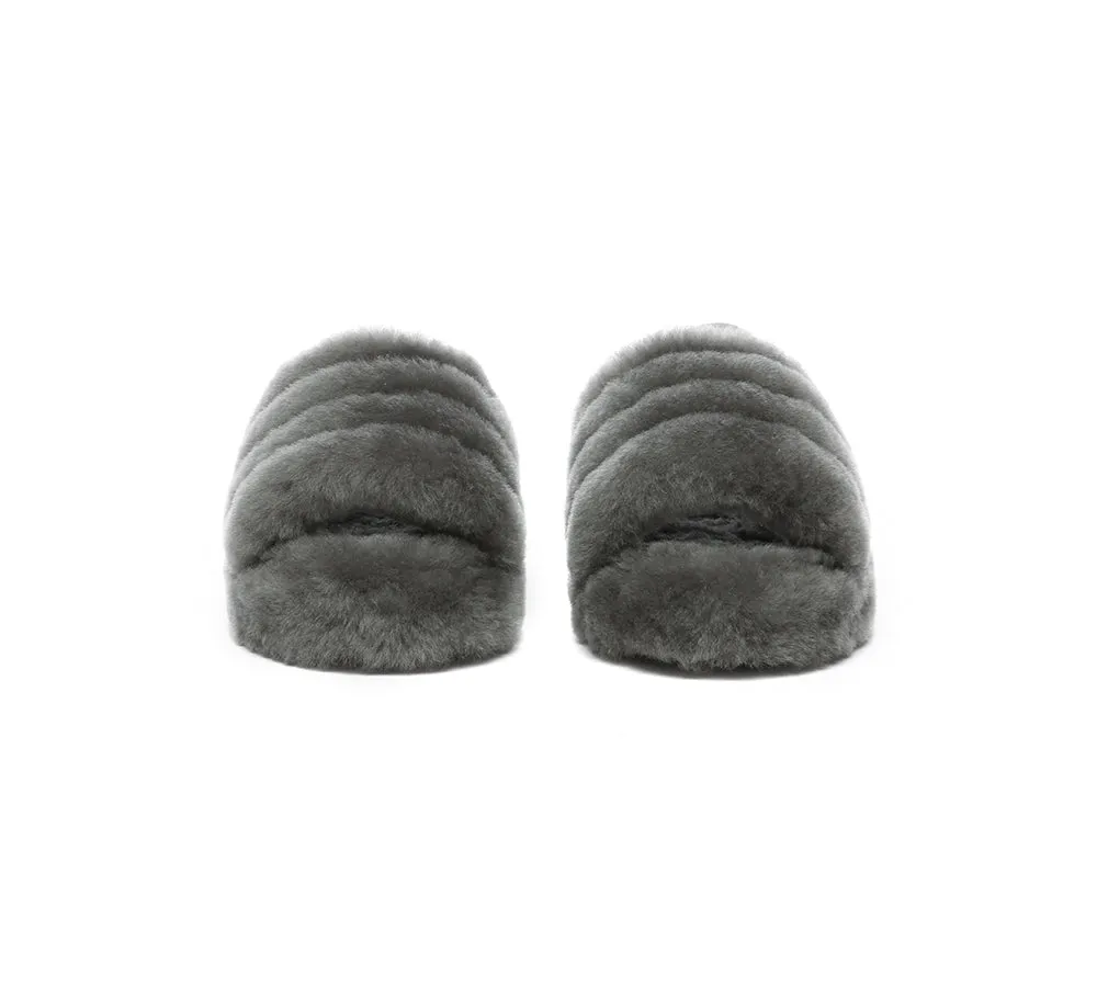 Kids Slingback Fluffy Slides Puffy