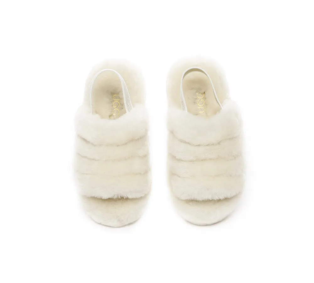 Kids Slingback Fluffy Slides Puffy