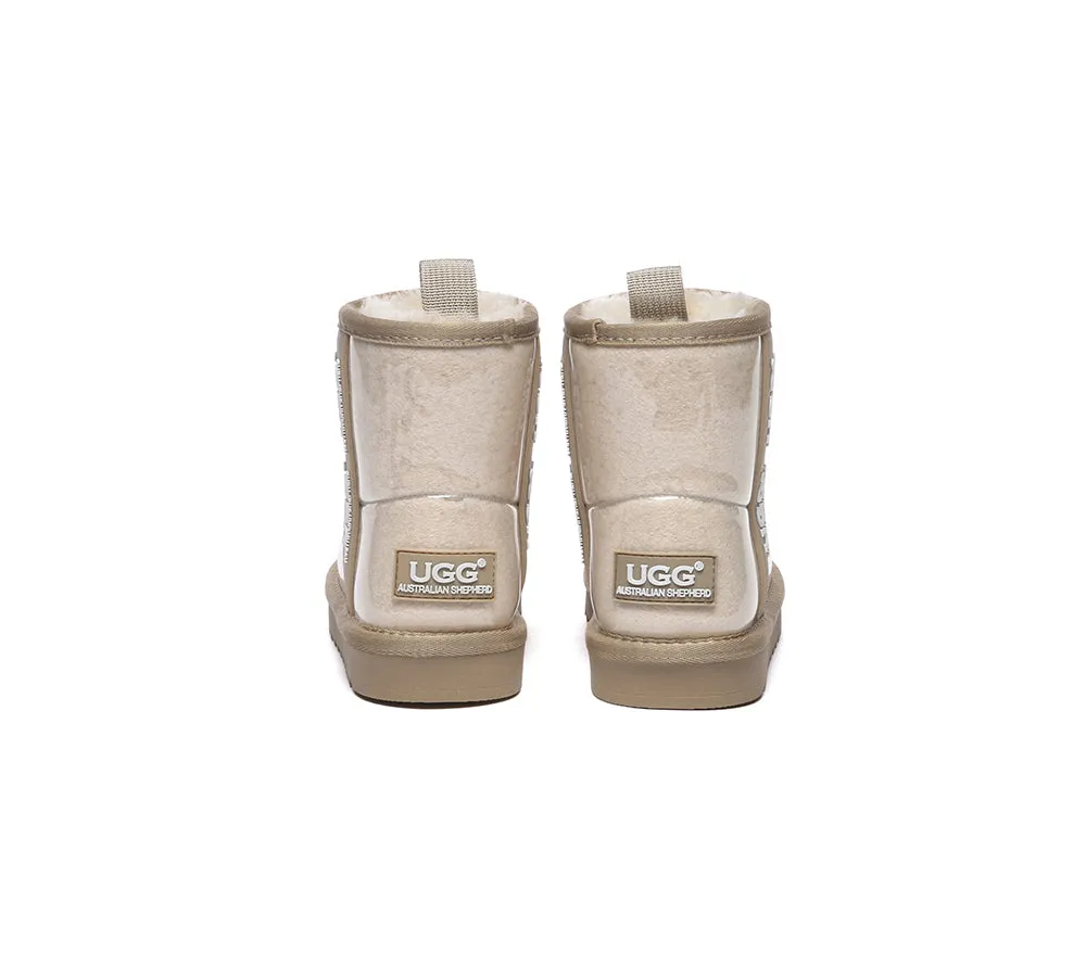 Kids Ugg Boots Clear Waterproof And Shearling Coated Classic