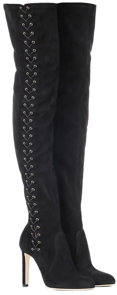 'Marie' 100 Suede Over-the-Knee Boots