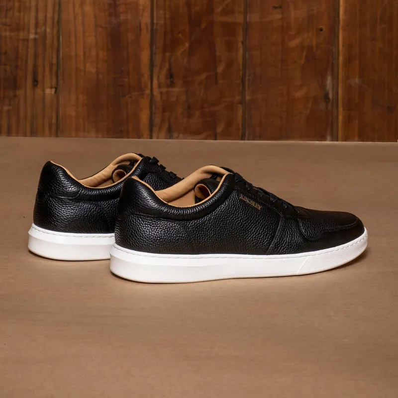 Metal Trim Court Sneaker Black/Brass/White