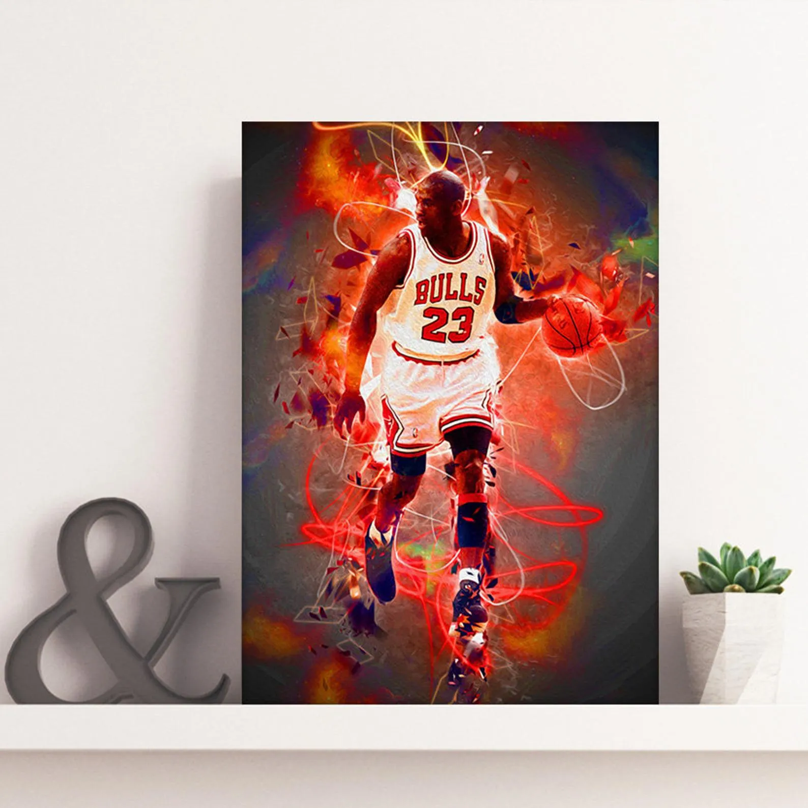 Michael Jordan Poster, Sports Print, Basketball Player Art, Custom Sport Canvas, Custom Poster, Home Decor, Wall Hangings