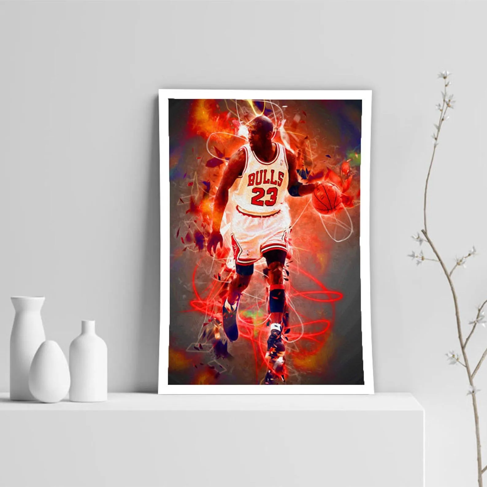 Michael Jordan Poster, Sports Print, Basketball Player Art, Custom Sport Canvas, Custom Poster, Home Decor, Wall Hangings