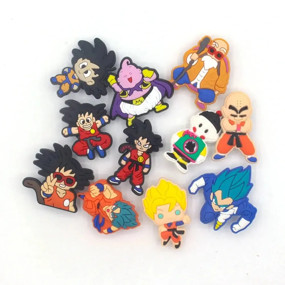 MINISO 14pcs Dragon Ball Shoe Charms - DIY Cartoon Garden Shoe Decoration - Kids Gifts