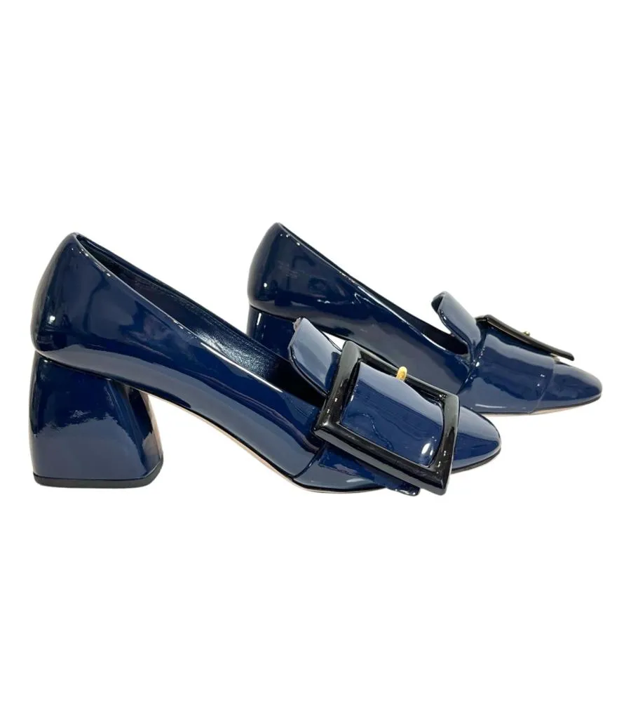 Miu Miu Patent Leather Buckle Detailed Pumps. Size 35.5