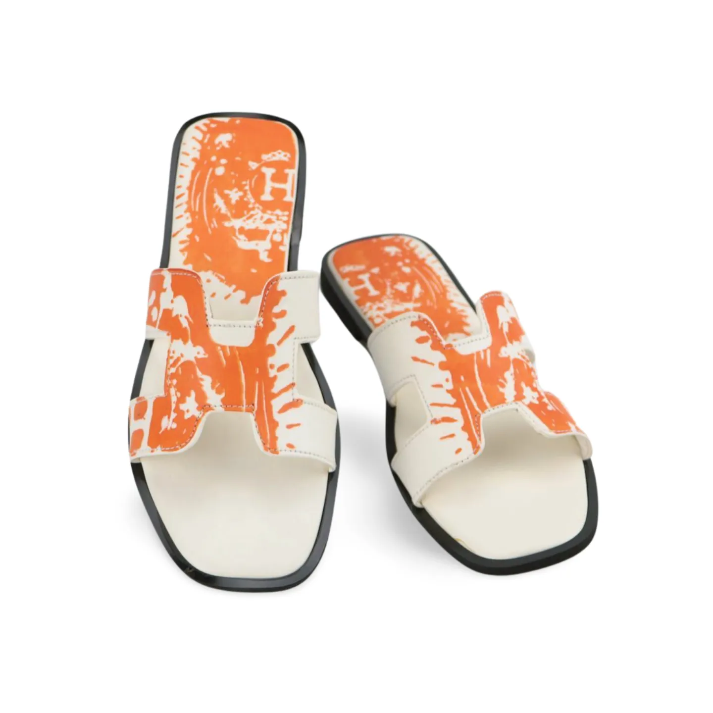 Stylish Trendy H-shape Flat Sandals For Women Beautiful Cute Printed Slippers