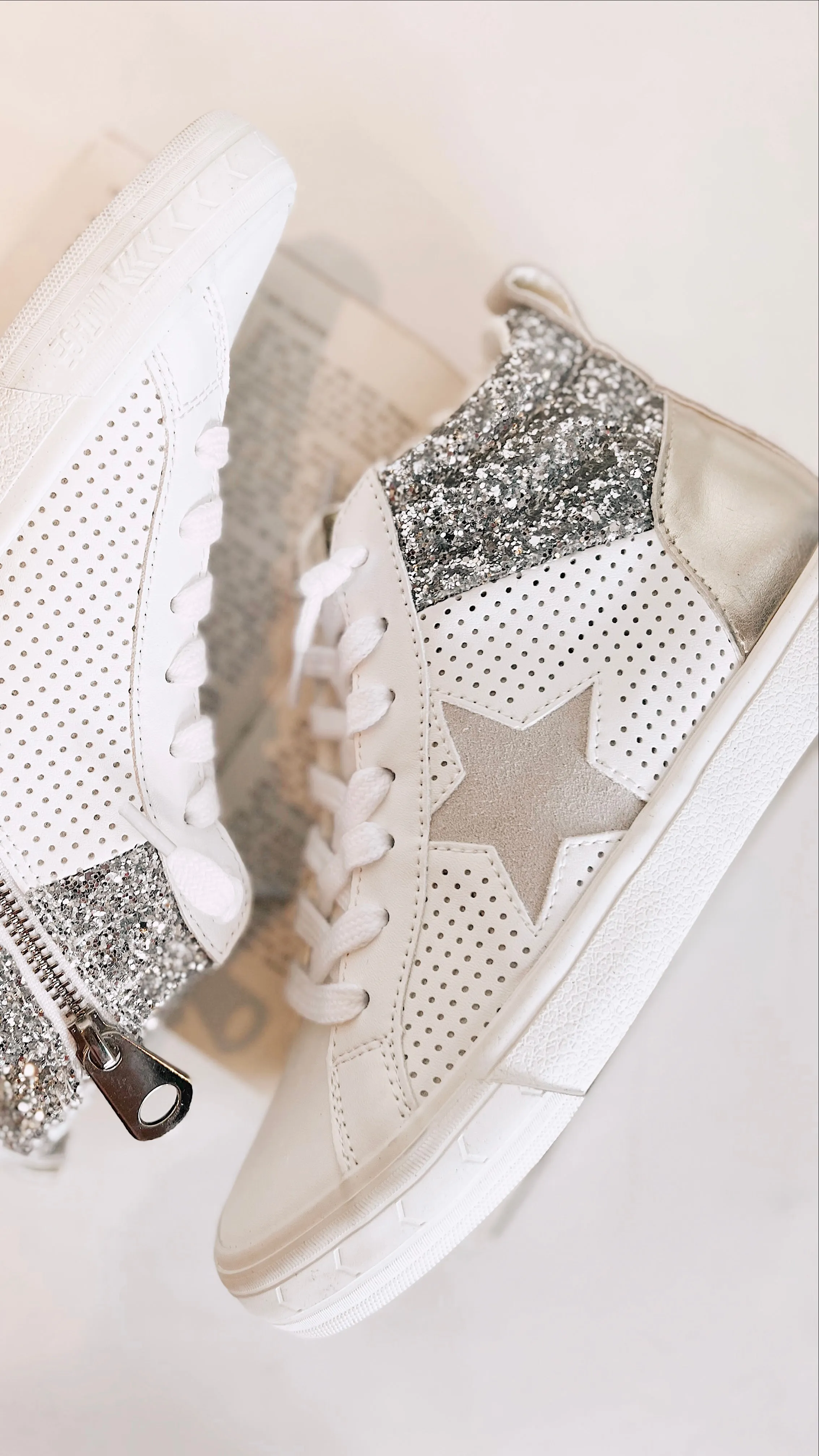 The Lester High Top Sequin Sneakers by Vintage Havana