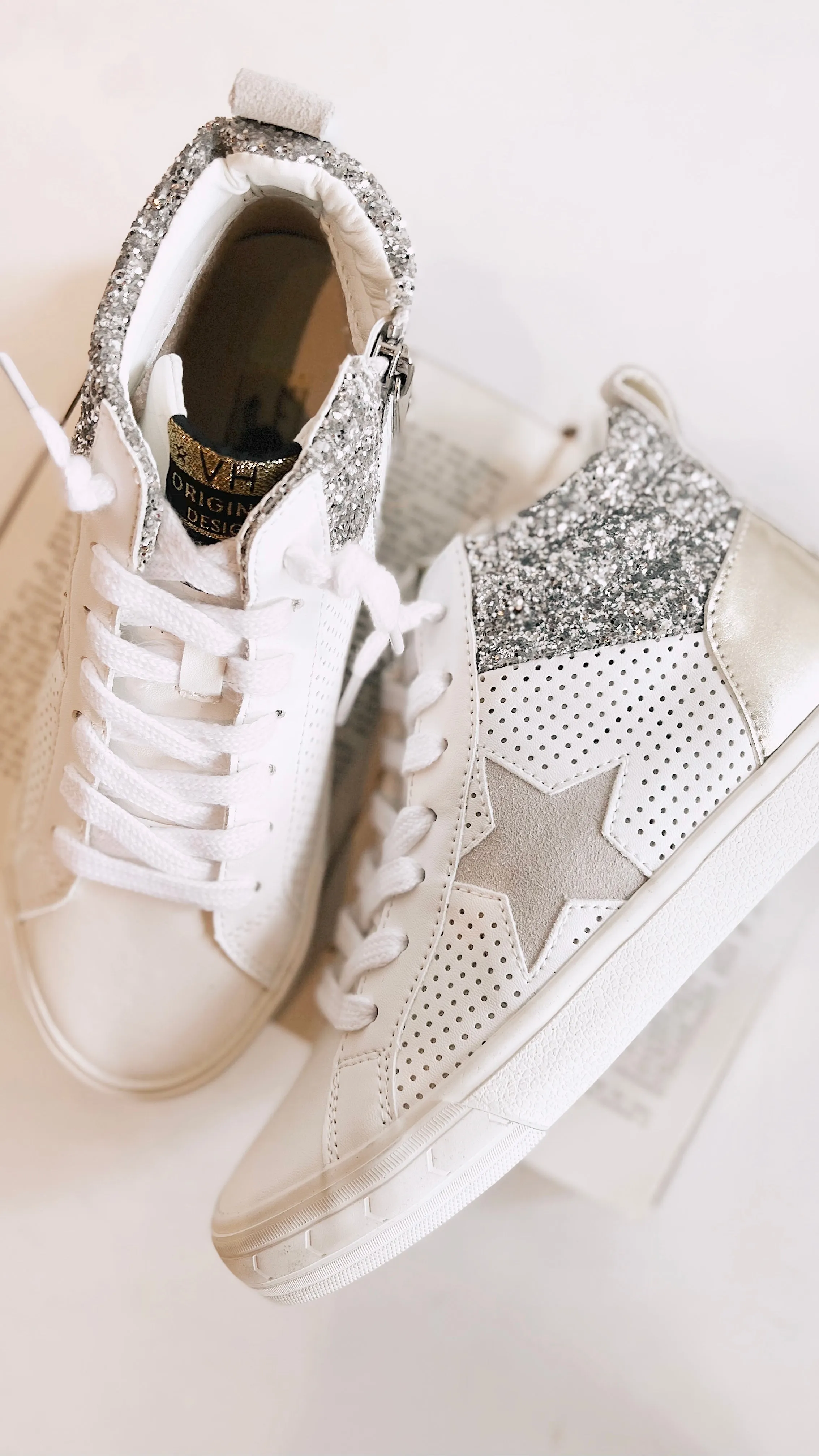 The Lester High Top Sequin Sneakers by Vintage Havana