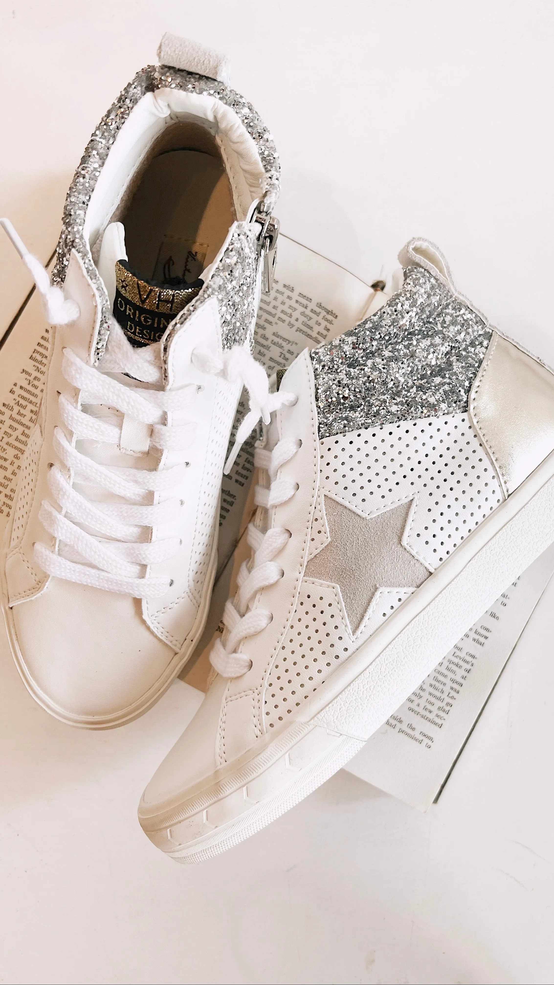 The Lester High Top Sequin Sneakers by Vintage Havana