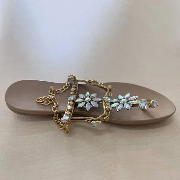 Women'S Boho Flat Rhinestone Sandals 13554511C