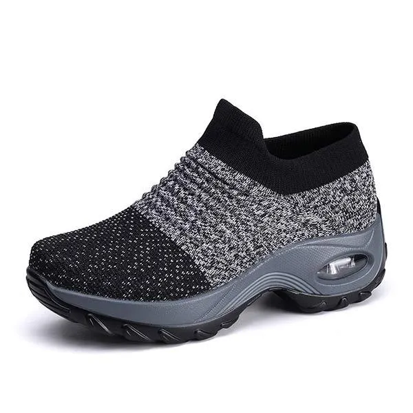 Women'S Casual Elastic Fly Knit Socks Shoes 94192280C