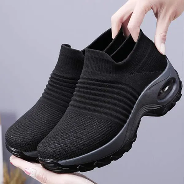 Women'S Casual Elastic Fly Knit Socks Shoes 94192280C