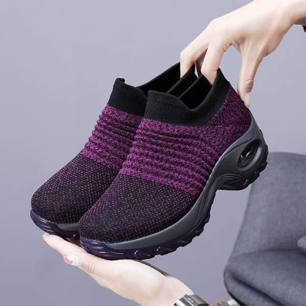 Women'S Casual Elastic Fly Knit Socks Shoes 94192280C