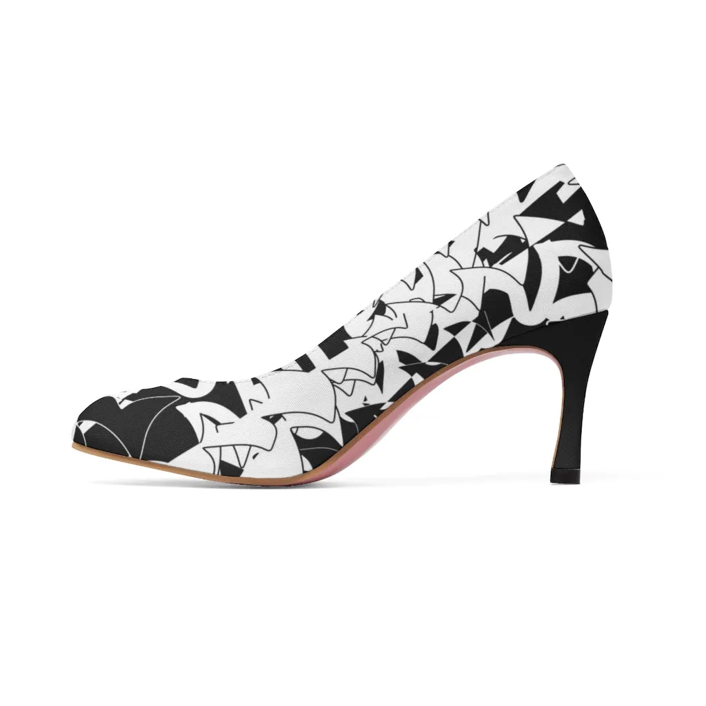 Women's High Heels BLACK WHITE