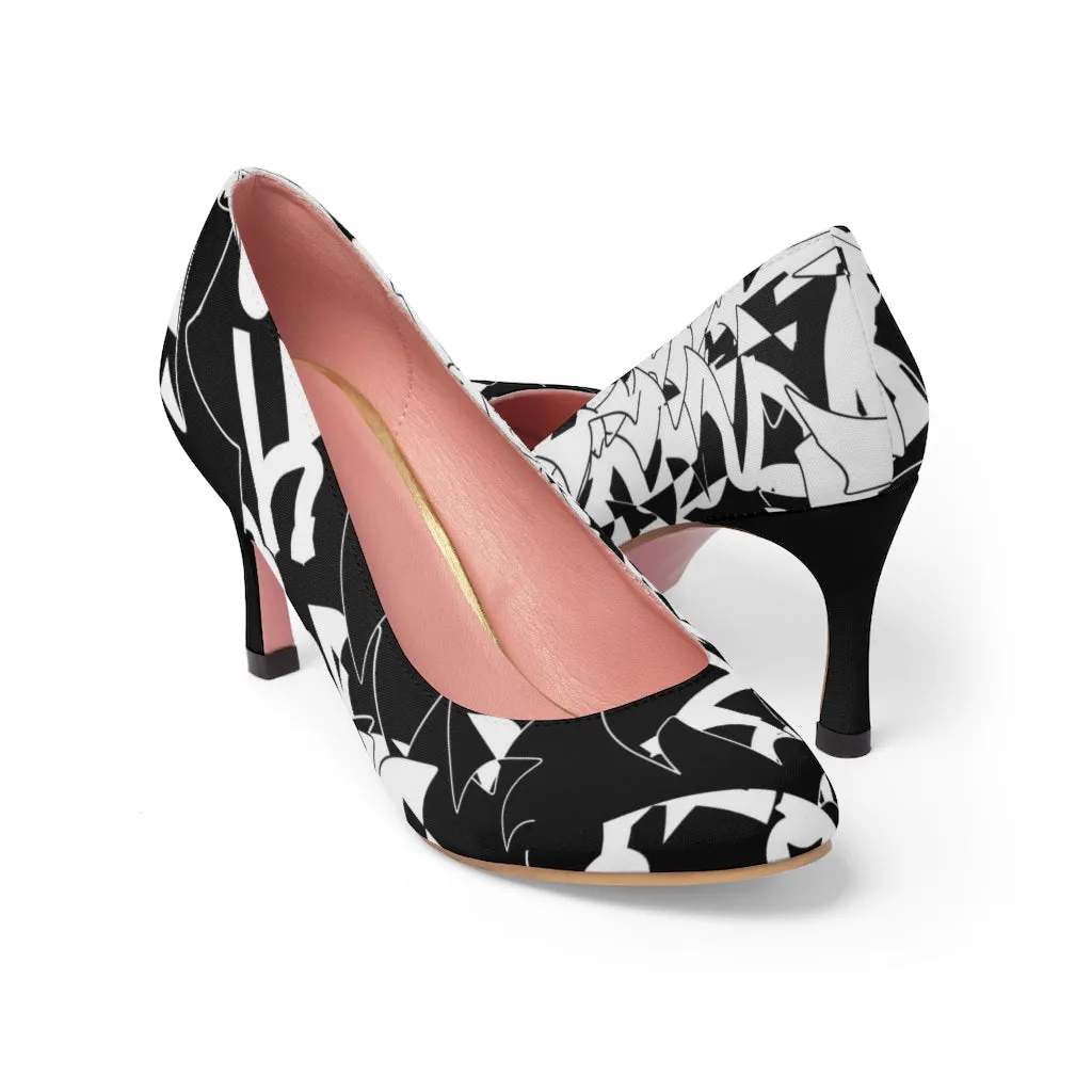 Women's High Heels BLACK WHITE