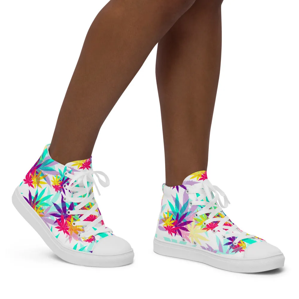 Women’s high top canvas shoes