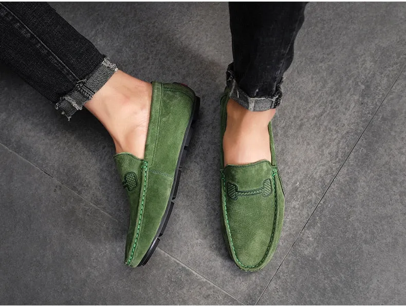 Xituodai  Fashion Men Shoes Genuine Leather Men Loafers Male Casual Shoes Soft Moccasins Slip On Men's Driving Shoes Non-slip Man Flats