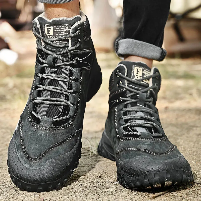 Xituodai  Men's Boots New Autumn Shoes Comfy Casual Boots Lace-up Classic Sneakers Genuine Leather Fashion Walking Shoes Men Boots