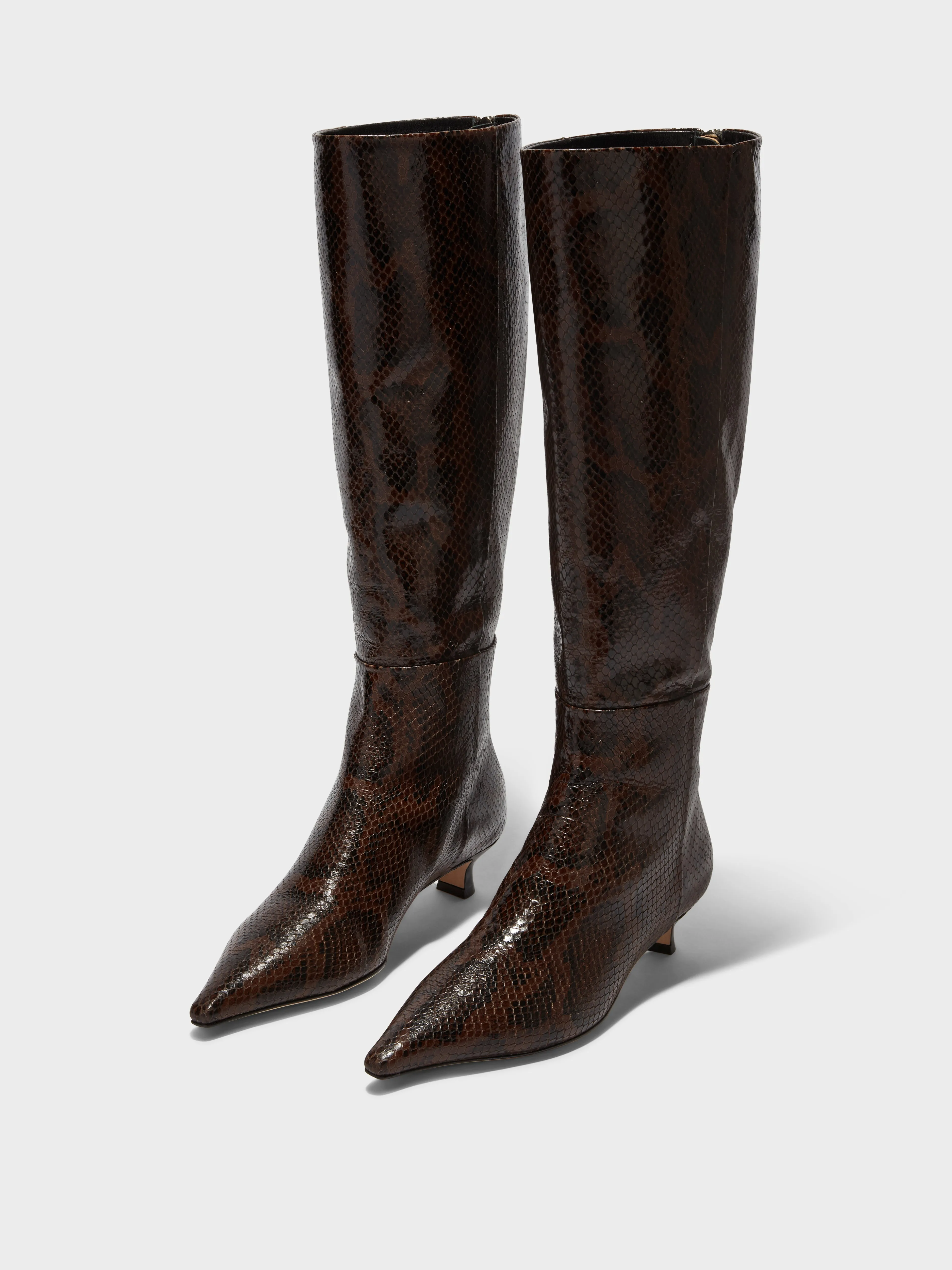 Zazie Leather Knee-High Boots